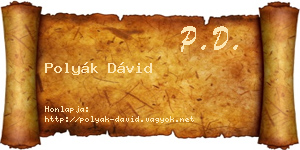 Polyák Dávid névjegykártya